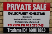 Sign lettering example real estate sign